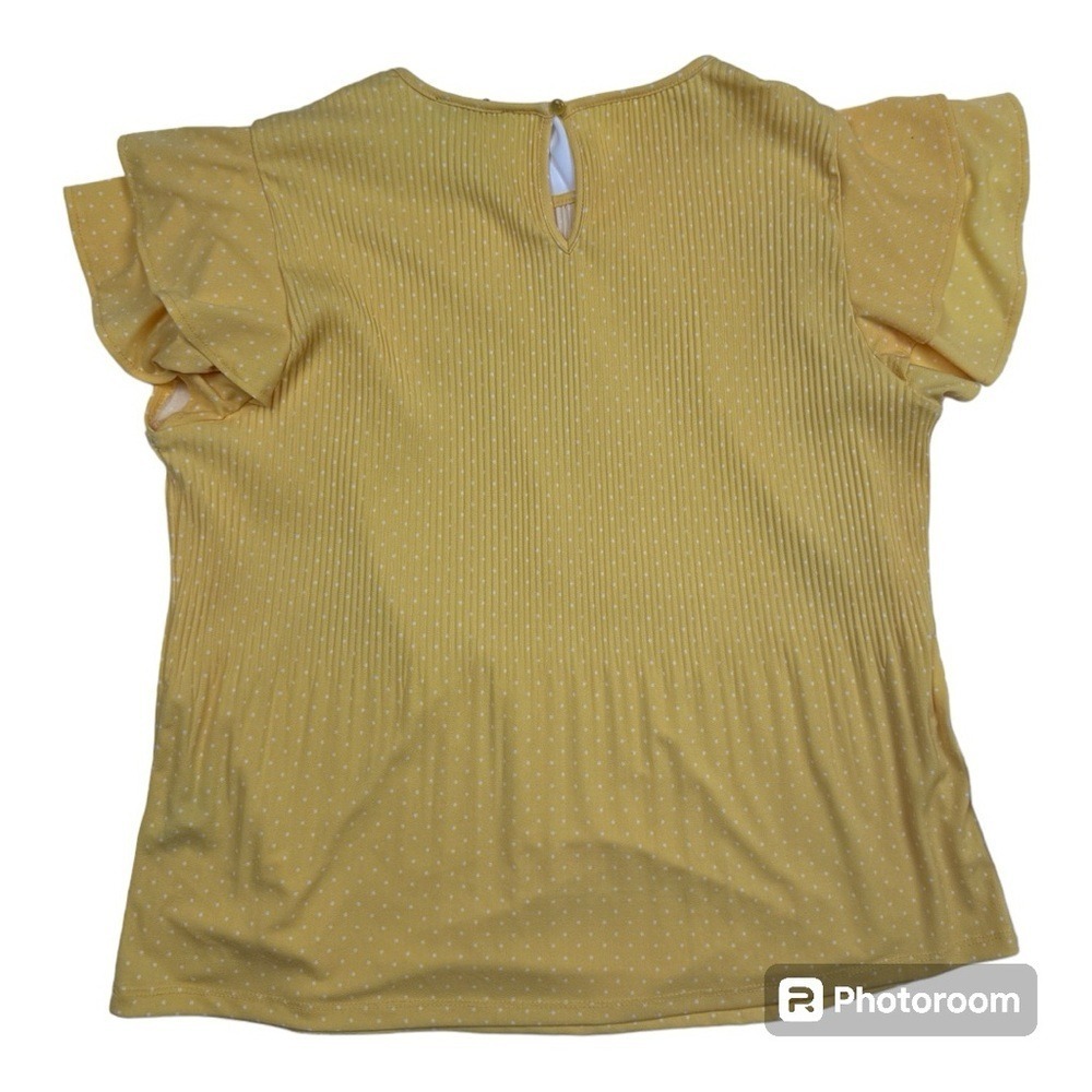 Adrianna Papell Women's Pleated Double Sleeve Knit Top Size M - Picture 4 of 7